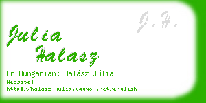 julia halasz business card